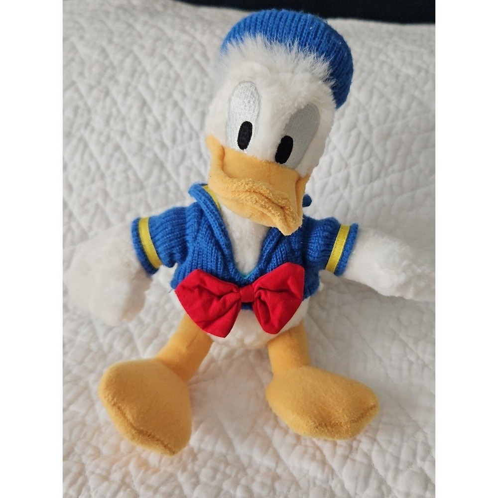 Disney Donald Duck Plush Toy Blue Hat Red Bowtie Stuffed Animal‎